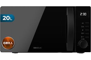 Cecotec Mikrovågsugn med grill 20L Proclean 5105 svart 700W | 3DWave-teknik, 5 nivåer, 30 min timer, avfrostning, skärm med k