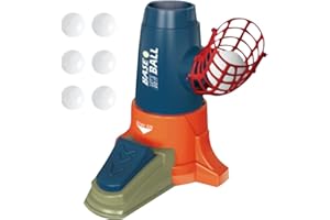 EACTEL Baseball Pitching Machines, 2 In 1 Baseball Pitch Machine, Baseball Trainer Machine, Baseball Outdoor Sports, Adjustable Pitching Speed Machine With 6 Balls Batting Practice Machine T Ball Sets
