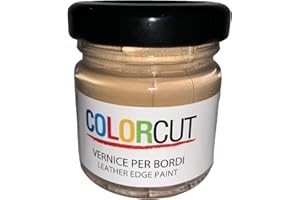 MG - MIGNOGNA GIANLUIGI - LAVORAZIONE ARTIGIANALE PELLE E CUOIO Tintura per bordi "Color cut" 30 ml - Tintura per rifiniture bordi ed orli in pelle e cuoio, Colore n. 9: Cipria