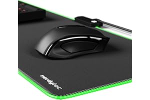 Couchmaster® Nerdytec XXL LED Gaming Mouse Mat – Suitable for CYCON² – Colour Adjustment Memory – Colour Changing – High Precision Fabric Surface – Non-Slip Underside