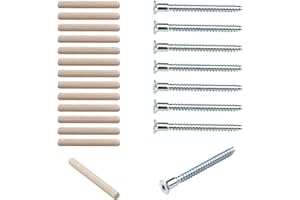 RUDIS-SPAREPARTS Kit de réparation/pièces de rechange pour étagère IKEA KALLAX 2 x 2 – Vis (#104321) et chevilles en bois (#101339)