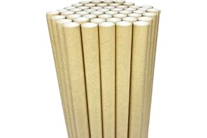 MORNEVE Cannucce di Carta per Tè a Bolle, Bubble Tea, Boba, Smoothie, Frappè, Frullati - Usa e Getta Monouso per Feste, Matrimoni, Natale, Festival, Compleanno, Celebrazioni - 50 Pezzi Marrone