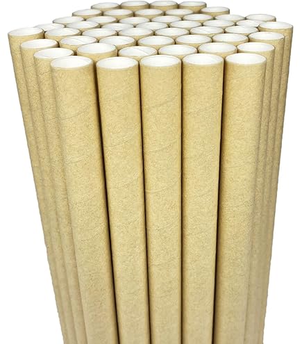 PAPSTAR Bubble Tea 88024 Lot de 1200 pailles en papier 12 mm 20 cm