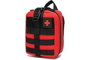 NuCamper Molle Sac de Premiers Secours,Sac de Trousse de Premiers Soins Vide,Poche Tactique de Premiers Soins pour Randonnée Camping Sports de Plein Air