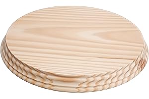 GRECA Peana madera redonda. En madera de pino macizo, torneado. En crudo, se puede pintar. (Diámetro 26 cms). Alto: 2.5 cms.