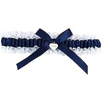 Giarrettiera Blu GIARRETTIERE BALLO IN Pizzo Matrimonio Giarrettiere Per Sposa 87310 - Foto 12