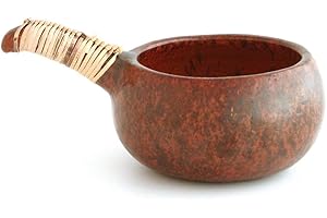 Bitto Räuchergefäß Räucherschale ATUM aus Terracotta mit Bastgriff, L: 21 cm, H: 6 cm, Ø 11 cm