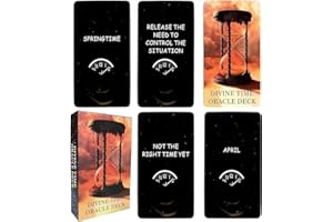 QCFQCF Time Oracle Cards Deck, Divine Timing Oracle Cards, Oracle Cards for Beginners,Answers to All Your Timing Related Questions