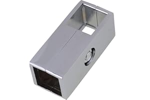 Yibuy connettore a 2Vie Tubo mor Setto per Tubo Quadrato 25mm mensola Beni Esposizione Supporto