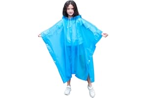 flintronic Poncho De Lluvia Para Niños, Poncho Impermeable Suficiente Espacio Mochilas Niños Niñas, Ligero Reutilizable, Eva Chubasquero Con Capucha Y Botones Para Escuela Senderismo Ciclismo Viajes