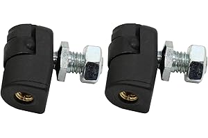 BIAREN 2 Stück L-Form Auto Gasfedern Kopf Ersatz Kugelbuchse Endbeschlag Innengewinde M6 und Außengewinde M8 Gasfeder Federbein Ende Innengewinde M6 Kugelgelenk Bolzen Fitting M8 mit Muttern