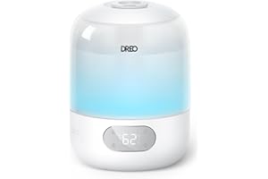 Dreo Nawilżacz powietrza do sypialni, chłodna mgiełka, nawilżacz powietrza do domu i dużej przestrzeni, cichy nawilżacz powietrza dla niemowląt, lampka nocna, eteryczny dyfuzor, szybki ultradźwiękowy