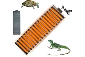 SKIKHN Manta Calefactora para Reptiles 45W, 80 × 28cm Manta Termica Reptiles, Calentador Ajustable para Reptile con Control de Temperatura, para Reptiles Tortugas Serpientes Lagarto Geco Anfibios