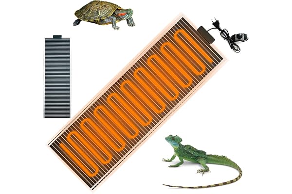 SKIKHN Tapis Chauffant Reptile, 80 × 28 Cm Tapis Chauffant Terrarium, Mat Tapis Température Adjustable Chauffage Chauffant avec Contrôle de la Température, pour Reptiles, Lézard, Serpents, Araignée