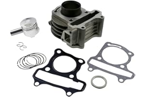 2EXTREME Zylinder 50 ccm GY6 4-Takt QMA/QMB - Ersatzzylinder inkl. Kolben, Ringe, Dichtsatz - 13 mm Kolbenbolzen - originaler Zylinderkopf weiter nutzbar - haltbar und langlebig