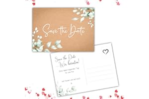 ‎KACKSPECHT 25 Save the Date Karten Hochzeit Wir heiraten Einladung Wedding Hochzeitsfeier Brautpaar Save the Date Postkarten Hochzeit Boho