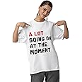 Broke Memers Oversized Cotton Graphic Print Taylor's Music Album TS A Lot is Going at The Moment Drop Shoulder T-Shirt for Women and Men