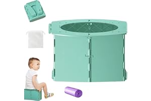 TELAOBAN Faltbares Töpfchen für Kinder, Klapptoilette Töpfchen für Unterwegs, Reisetoilette Kinder Faltbar, Reise Töpfchen Faltbar mit Aufbewahrungstasche, für Kinder 12-36 Monate