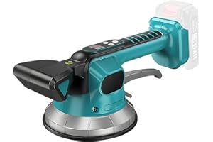JOJOCY Machine à niveler vibrante sans fil pour batterie Makita 18V, Max.16000 RPM Machine à niveler pour installation de tuiles, Capacité d'adsorption de 200kg Vibration à succion de tuiles à 10 vitesses