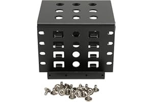 LEAPITURE Support De Montage HDD, Support De Stockage De Disque Dur Creux En Alliage D'aluminium Pour Disque Dur 2,5 Pouces, Support De Stockage Mobile à 4 Baies Pour Disque Dur SSD IDE 2,5 Pouces(Le noir)