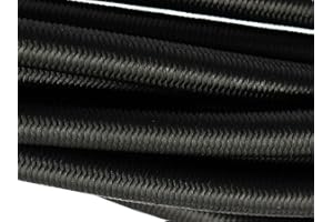 TUKA-I-AKUT TUKA 98 m x 6mm Corda Elastica per Tendoni, Expander Corda Plane in Gomma, per Tendoni, Fune Estensibile, Corda Plane per Teloni Roulotte Campeggio e Molte Altre Usi Generali, Nero, TKB5089-black