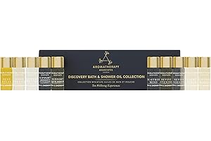 Aromatherapy Associates Discovery Collections Miniature Bath & Shower Oil Set, 10 x 3 ml, 100% Natural Formulation Infused Body Oil Body Treatment Home SPA