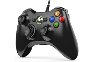 Diswoe Controller für Xbox 360, Gamepad Joystick mit Kabel, USB Gamepad Wired Controller, PC Wired Joypad Game Controller, Ergonomisches Design für Xbox 360/Xbox 360 Slim/PC Win7/8/10/11/XP