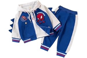 Taenzoess Enfant Spiderman Ensemble de Vêtements Garçons Capuche Tops Tenues Pantalons Manteau Sport Manche Longue Chemise Blouse Haut Sweat T-Shirt