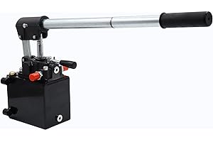 SPARE PARTS HOLLAND Bombas de mano hidráulicas de doble efecto 12-25 - 45cc, tanque de aceite 1-3-5 L (D.W. 45 cc 1 L de tanque)