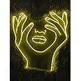 VYNES FACEART LED Neon Signs Light LED Art Decorative Sign - For Wall Decor, Home Restaurants, Wedding Birthday Party Decor, Bar Decor, Mini Bar, House Party (Warm White) Neon Signs LED