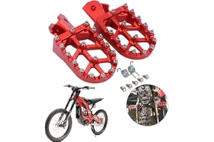 ANXIN Dirt Bike Foot Pegs Motorcycle Footpegs Foot Pedals Rests CNC for Sur Ron Light Bee S/X Segway X260 X160 CRF150F 2003-2019 CRF230F 2003-2019 Pit Bike Red