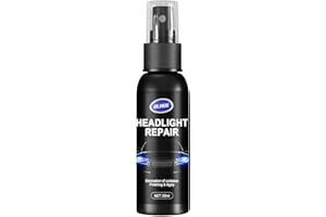 Spray Nettoyant pour Phares de Voiture, Kit de Restauration de Phare de Voiture, Kit Nettoyage Phare Voiture, Renovation Phare Voiture, Kit Polissage Phare Voiture Motos pour Phares Oxydés et Jaunis