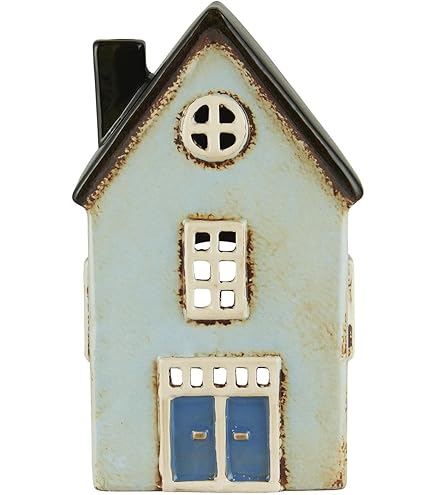 Lucerne Da Tè IB Laursen Casa - Modello My Home Town Con Porta Rossa, 13.5x7.7x16.5 Cm - Foto 2