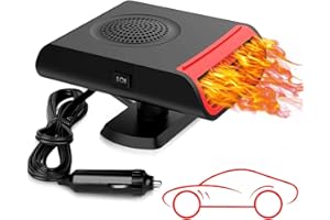 Showvigor Chauffage de voiture 12 V avec allume-cigare, 150 W, anti-buée, pour pare-brise de voiture, dégivreur, allume-cigare, chauffage pour l'hiver