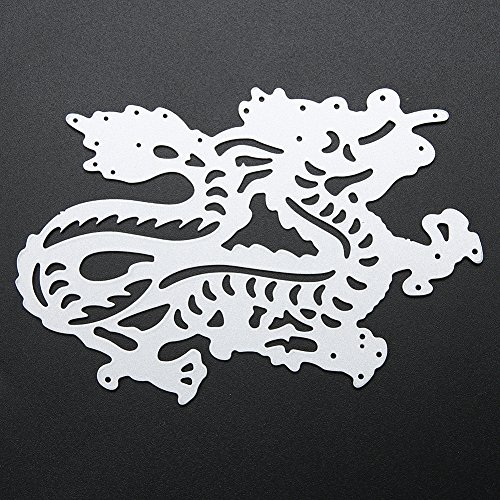 Amazingdeal365 Dragon Metall Form Schablonen Schneiden DIY Dekor Sammelalbum Karten Buchzeichen Lesezeichen als Geschenk für Freunde Geburtstag Kinder,Kindergarten Hobby Schule Handarbeit Unterricht usw. Ein tolles Geschenk! - 7