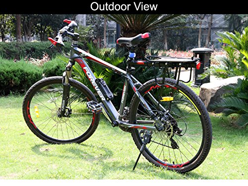 West Biking 3 Schnellspanner Fahrrad gepäckträger max Belastung 50kg mit Reflektor einstellbar Alu Schwarz, weiß - 8