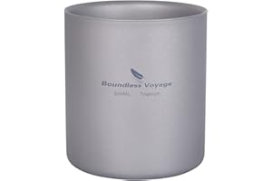 Boundless Voyage 3 in 1 Doppia Parete Titanio Tazza Resistente al Calore Mini Tè Bevanda Tazza di Campeggio All'aperto Tazze di Caffè Accessori Campeggio Ti15154B