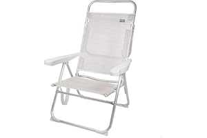 AKTIVE - Silla Pleg Alu 5 Pos 63 x 57 x 99 cm C/Asa-Textileno, Color Ibiza X1