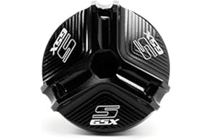 VSKTE FIT FÜR SUZUKI GSX-S 1000 GSXS 750 GSX S 1000 F 2010-2021 Motorrad-Zubehör-Motoröl-Filter-Becher-Stecker-Abdeckungsschraube Schutz (Color : Black)