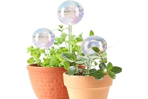 E-feilai - Large Glass Watering Globes for Gift, Self-Watering Bulbs for Plants, Watering Balls, Plant Watering stakes for Holidays,Automatic Drip Irrigation Kits,Slow Plant Waterer (3 Pcs)