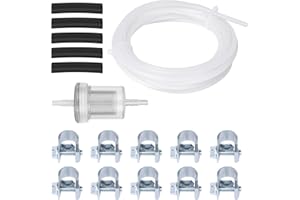 URAQT 4 in 1 Kit Filtro Benzina, 4m Tubo del Carburante con Filtro Carburante, 10 Fascetta e 4 Tubo di Collegamento Tubo Carburante, Filtro del Carburante Grezzo Riscaldatore per Eberspacher Webasto
