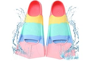 ADDLIVE Palmes Dentraînement en Silicone, Palmes Plongée Enfant, Palmes de Natation en Silicone pour Enfants, Palmes de Natation pour Enfants, Filles, Garçons, Débutants (Rose, XXS)