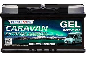 Electronicx GEL Caravan Extreme Versorgungsbatterie 12V 120Ah / 120 Ah 12 Volt – Deep Cycle Batterie wartungsfrei & versiegelt – 353×175×190 mm – Wohnmobil Wohnwagen Solar Freizeit Camping