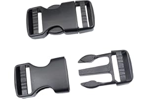 Baikeen Side Release Buckle - 15mm/20mm/25mm/32mm/38mm/50mm Plastic Snap Buckle Clips Clasp for Backpack Strap Replacement
