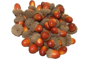 Wenxiaw Decorazione Ghianda Frutta Ghiande Finte Piccole per la Decorazione Della Cucina di Casa Decorazione Natalizia Tavolo Autunnale Scatter Decorazione Artigianato 50 Pcs (marrone)