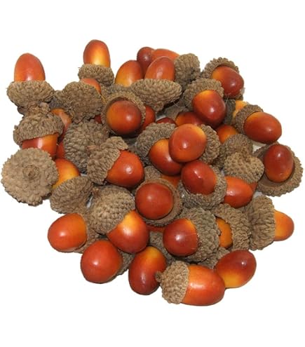 Yarssir Lot de 100 glands artificiels pour loisirs créatifs, décoration d'intérieur, fête, mariage, Thanksgiving, Noël, festival, 2 couleurs (multicolore