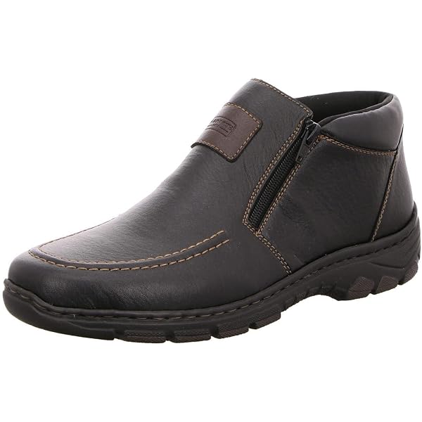 Chaussures Rieker Homme – Oxford En Cuir Suédé Marron, Semelle Légère Et Membrane Imperméable – Largeur Confort H