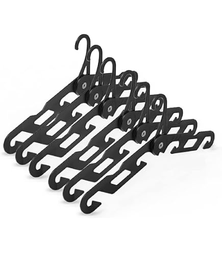 YKKJ 10PCS Cintres Pliables Colorés Portables Cintres Multifonctionnels pour Les Voyages, L'utilisation Intérieure et Extérieure. (5 Couleurs) Cintre Pliant