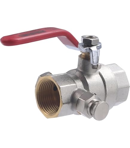 Cornat T571452 Vanne à Boisseau Sphérique De Passage Avec Purge 3/4'' Chromé Mat