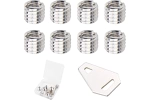 FUITKE 3/8" to 1/4" Tripod Screw Adapter, Bushing Convert Screw Adapter with Coin Reviser and Box 1/4" to 3/8" Camera Reducer Bushing for Tripod Monopod Ball Head Video Light Stand DSLR SLR Cameras Mount